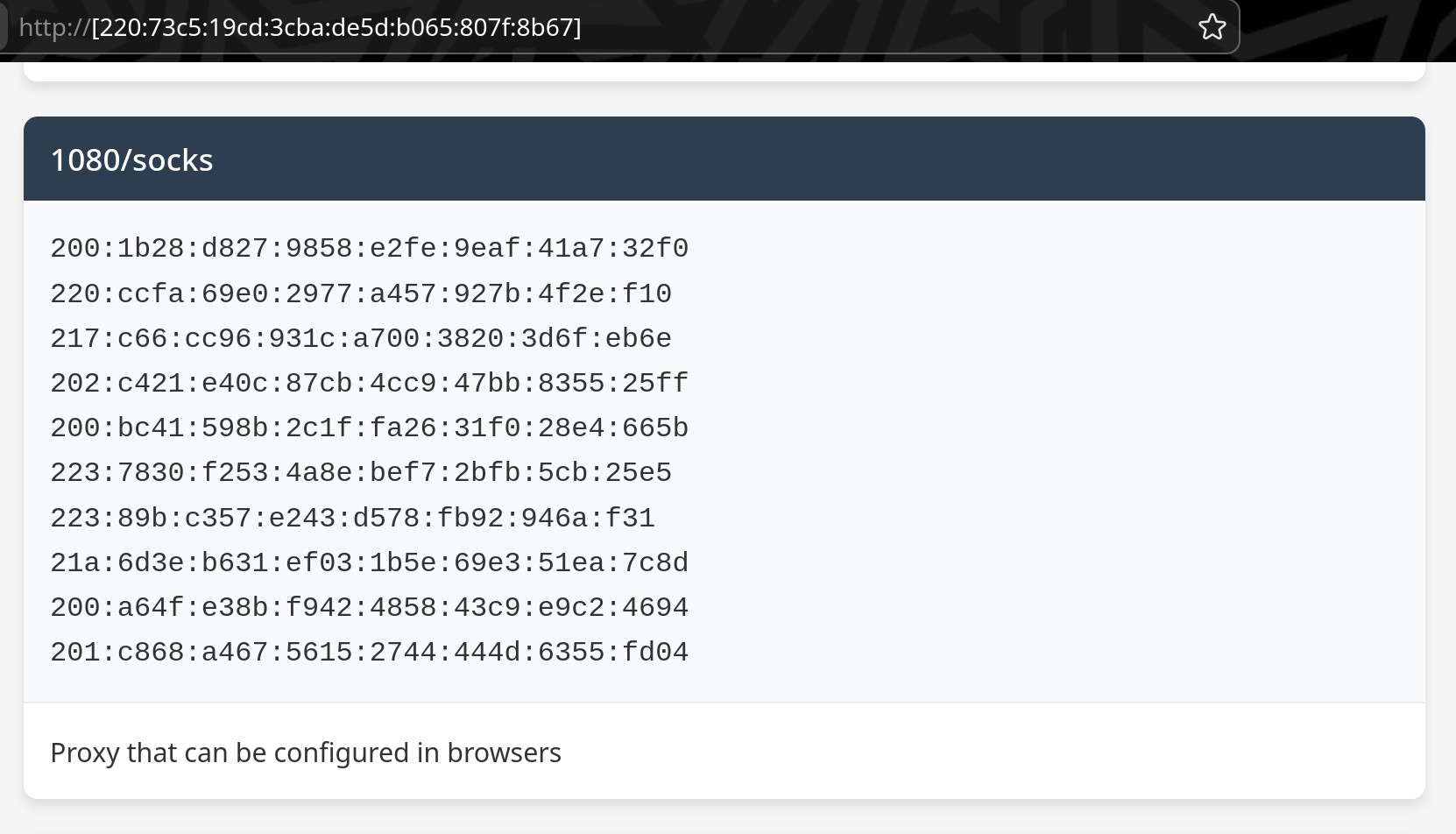 Страница сканера нод с открытыми SOCKS5-прокси
